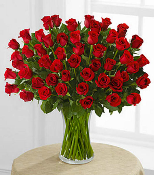 50 Red Luxury Roses